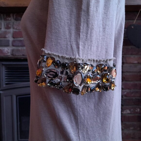 Tory Burch Top Cream with Gem embellishments - Picture 3 of 10